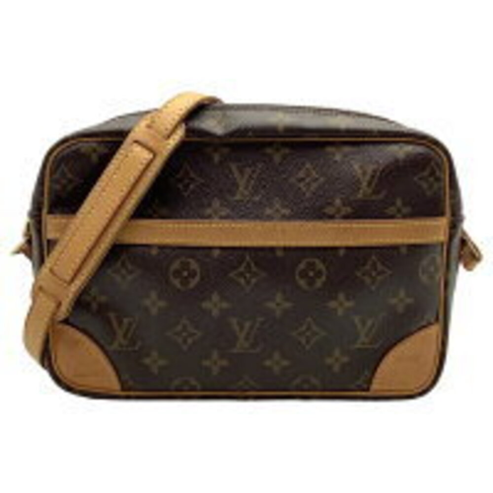 LOUIS VUITTON Trocadero Shoulder Bag Crossbody Clutch Brown Horizontal Natural